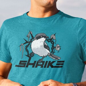 Loggerhead Shrike shirt bird watching t-shirt with original hand-drawn bird art