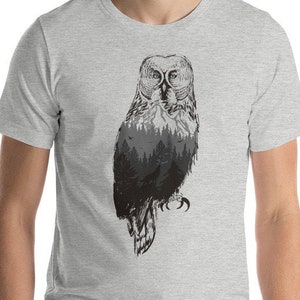 Owl shirt, Bird Shirt, Owl Lover, Birding Shirt, Animal Lover Shirt, Cute Owl Shirts, Shirts for Women, Forest Shirt, Outdoor Shirt