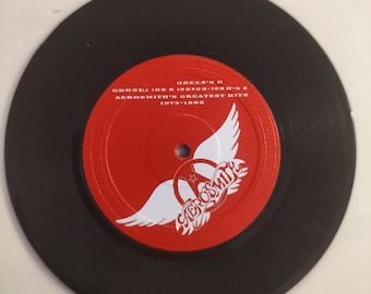 Heavy Metal Retro Record Coaster, Rock Music Coasters, Gift for Music Lovers, Party Favor