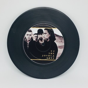 Vinyl Retro Record Coasters, Fathers Day Gift, Gift for Dad, Independence Day Decor, Gift for Music Lovers