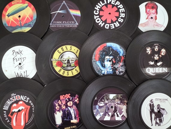 Best Seller Set of 12 Retro Record Coasters Best Gift for - Etsy