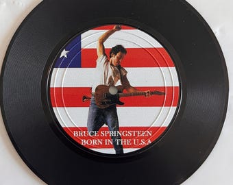 Retro Record Coaster - Born In The USA - Gift for Music Lovers