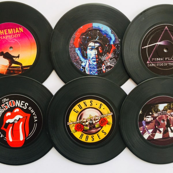 Bestseller-Set 6er-Set, Vinyl-Retro-Schallplatten-Untersetzer, Geschenk für Musikliebhaber