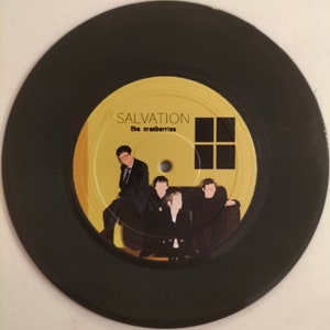 Salvation -Round Vinyl Record Drink Coasters,Gift for Music Lovers, Christmas Gift, New Home Gift, Birthday Party Favor