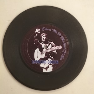 Dance Me To The End Of Love - Vintage Vinyl Record Coasters, Gift for Music Lovers
