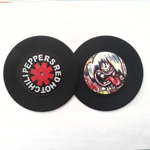 RHCP-Get Up And Jump(1984) - Set of 2 - Vinyl Retro Record Coasters Set - Gift for Music Lovers