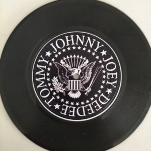 Punk Rock Music Retro Record Coaster, Gift for Music Lovers, Christmas Gift