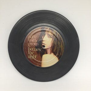 Because the Night - Retro Record Coasters, Gift for Music Lovers