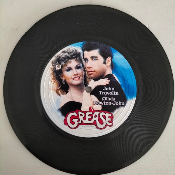 Olivia Newton-John & John Travolta - Old Hollywood Movie Coaster - Cadeau pour les cinéphiles - Movie Coasters