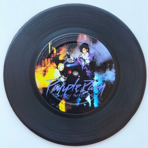 Purple Rain - Vinyl Retro Record Coasters,Gift for Music Lovers, Christmas gift