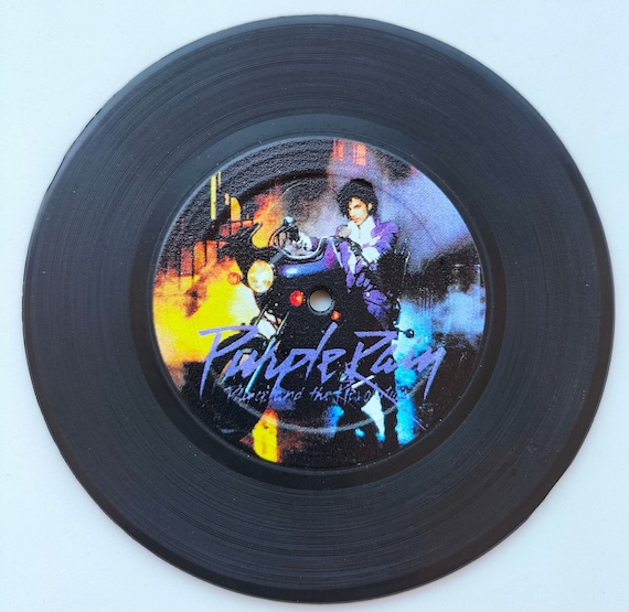 Purple Rain Vinyl Retro Record Coastersgift for Music Etsy