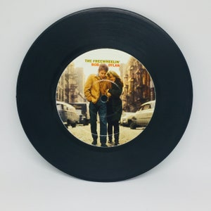 Schallplattenuntersetzer - The Freewheelin &#39;, Jubiläumsgeschenk, Geschenk für Musikliebhaber