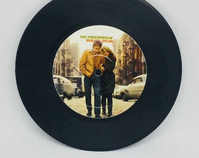 Vinyl Record Coaster - The Freewheelin' , Anniversary Gift, Gift for Music Lovers