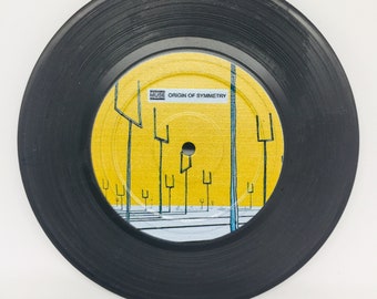 Origin of Symmetry -Retro Vinyl Record Coasters, Gift for Music Lovers