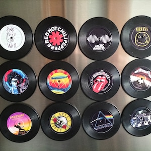 Mini Record Magnets | Music Themed Stationary | Gift for Music Lovers - Save the Date Memorables