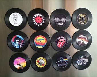 Mini Record Magnets | Music Themed Stationary | Gift for Music Lovers - Save the Date Memorables