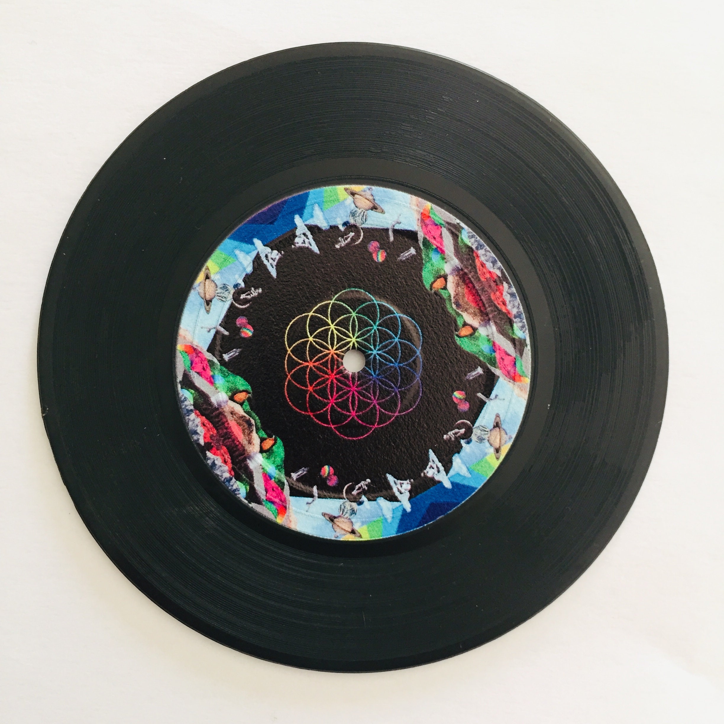 Coldplay A Head Full Of Dreams Round Vinyl Record Coasters Etsy