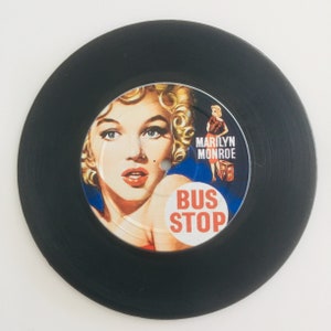 Old Hollywood Record Coaster -Marilyn Monroe - Vintage Record - Gift for Movie Lovers