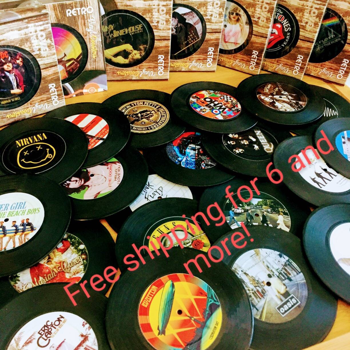 Vintage Record Coasters - Easy to Choose, Create Your Own Set !