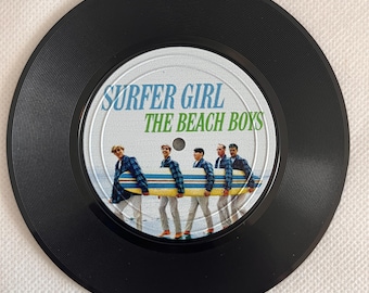 Beach Boys Vinyl Record Coaster - Surfer Girl, Music Lover Gift