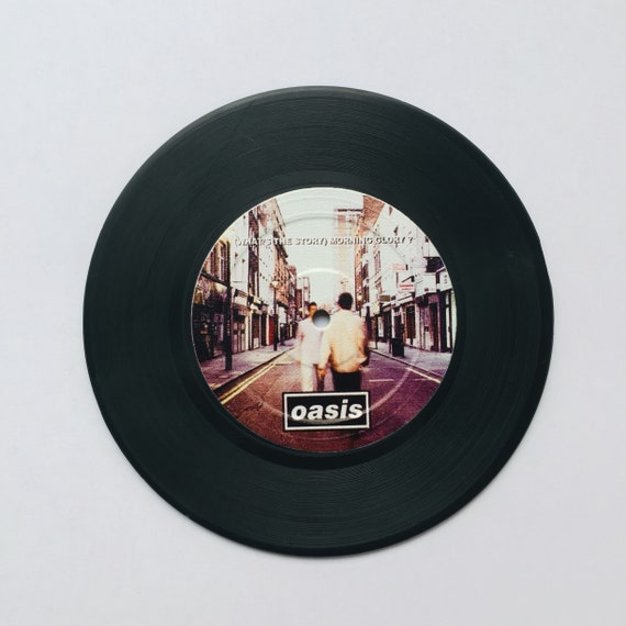 What is the Story Morning Glory Round Vinyl Record Coasters