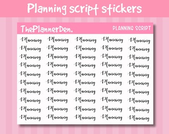 Planning script sticker, planning sticker sheet, planner sticker, functional sticker, script sticker.