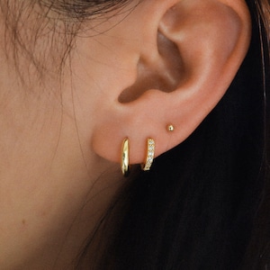 WaterProof-Everyday Gold sterling silver Earrings Set, Earrings stack, earring set, christmas gift, gift for her, gift for mom
