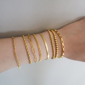 18k gold stainless steel Bracelets, waterproof tarnish resistant bracelet, minimalist bracelet 画像 5