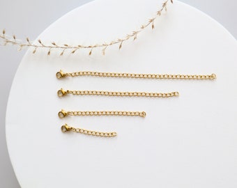 WaterProof-18K Gold plated stainless steel Waterproof Necklace Extender, Removable Extender, Chain Extender