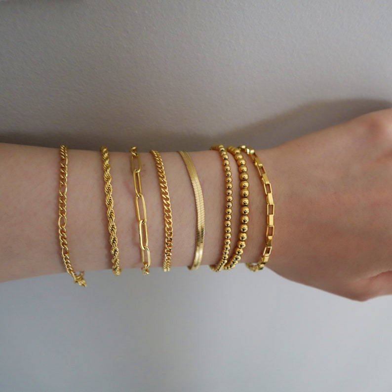 18k gold stainless steel Bracelets, waterproof tarnish resistant bracelet, minimalist bracelet 画像 6