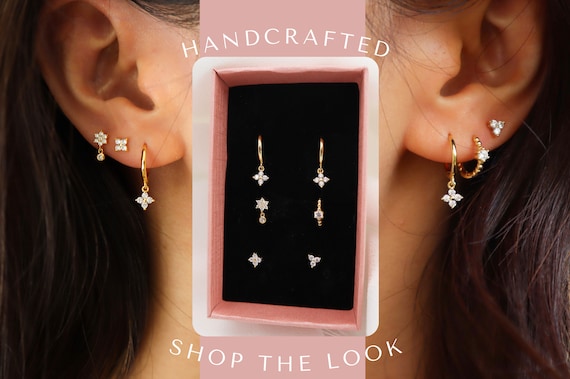 Flower store earring set