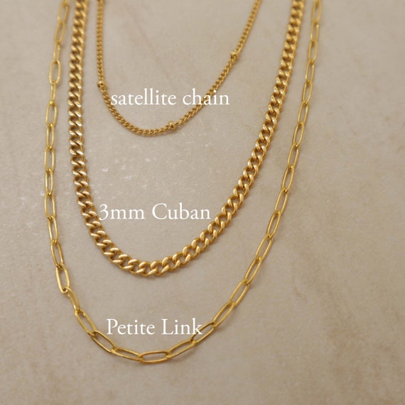 18K Gold Stainless Steel Dainty Satellite Necklace Set  display picture 2