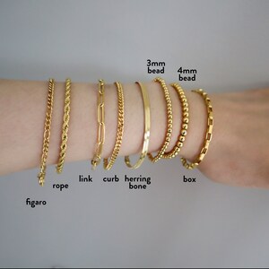 18k gold stainless steel Bracelets, waterproof tarnish resistant bracelet, minimalist bracelet 画像 3