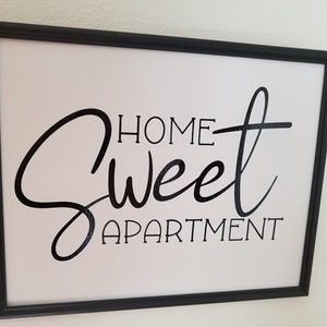 Home Sweet Apartment wall decor, First apartment gift, New apartment gift, New apartment housewarming, Apartment decoration, Apartment décor