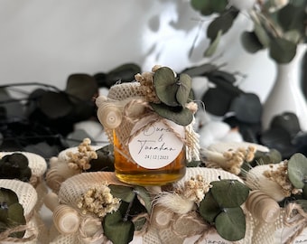 Recuerdos de lujo en tarros de miel: regalos personalizados para bodas y baby showers