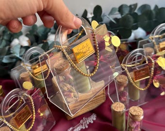 Henna Party Favor Bag Set: Rose Tea & Halay Handkerchief