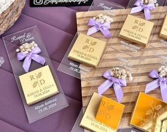 Personalized Wedding Chocolate Magnet Favors: Madlen Chocolate
