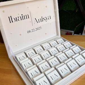 Pearl Decorated Chocolate Box: Wedding & Engagement Favors