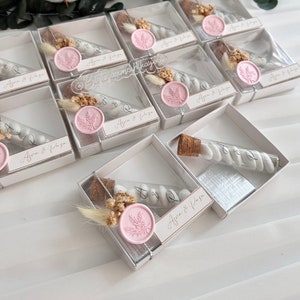 Personalized Wedding Candy Box with Candied Almonds and Chocolate Bars, Wedding Gift Box, Elegant Wedding Candy Box