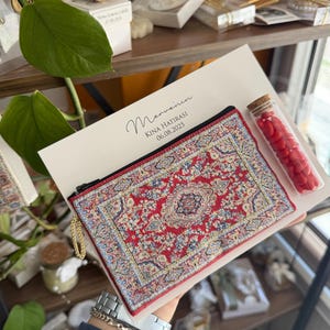 Henna party gift wallet, Gifts for bridesmaid party guests, Ethnic patterned wallet, Wedding Henna Gifts in Glass Tube, Henna Night Favors