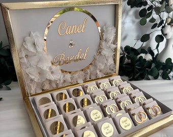 Personalized Engagement Chocolate Box: Wedding Favors, Party Candies