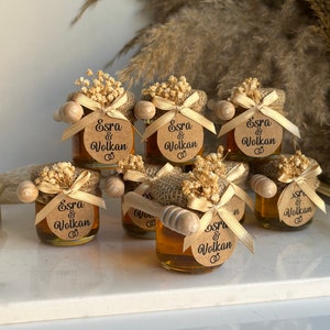Mini honey jar, Honey jar, Honey wedding Favors, Honey jar favor, Engagement Gift, Wedding favors, Baby showers favors, Wedding Favors
