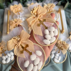 Taufe Mandel Candy Favor, Einzigartige Taufgeschenke, Taufbevorzugung, Heilige Kommunion Favor, Mi Bautizo, Taufe Dankeschön Geschenk, Sieben Bonbons