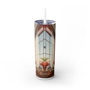 Barbara  Zodiac Skinny Tumbler, Personalized 20oz Cup, Custom Insulated Drinkware, Birthday Gift, Astrology Mug, Star Sign Bottle