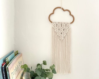 Macrame Cloud Wall Hanging Nursery Decor