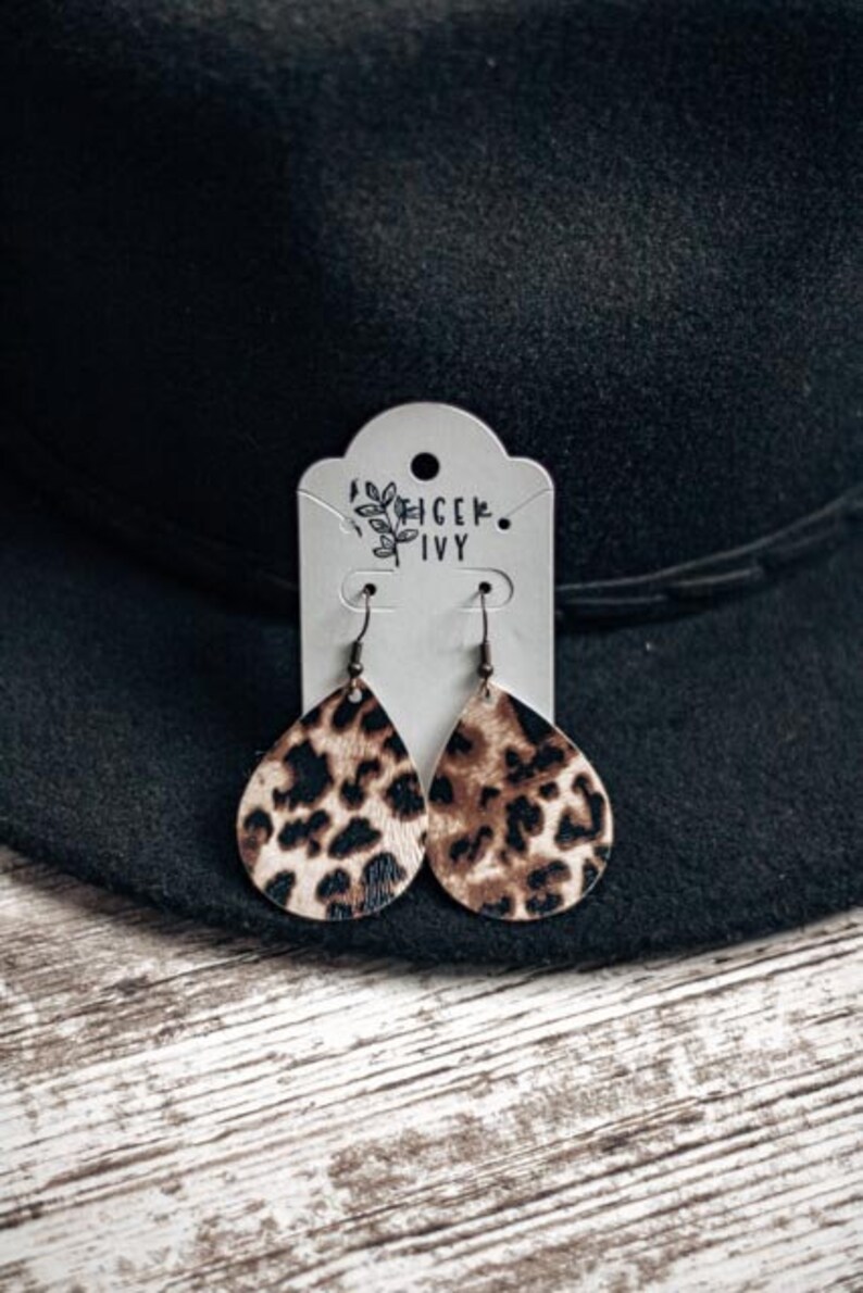 Cheetah Teardrop Earring