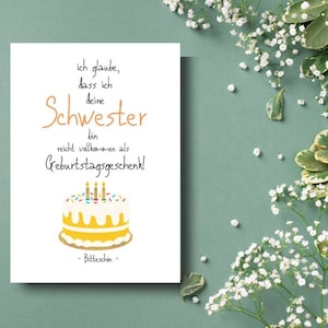 Geburtstagskarte Schwester /  Bruder von der besten Schwester