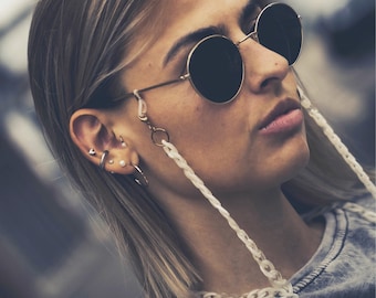2in1 glasses chain + mask chain - glasses chains, summer MUST-HAVE! Necklace, Festival Jewelry, Sunglasses, Sunglasses