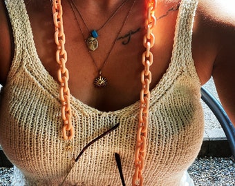 2-in-1 glasses chain + mask chain - MUST-HAVE! Statement necklace, festival jewelry, gift, colorful glasses chain, sunglasses