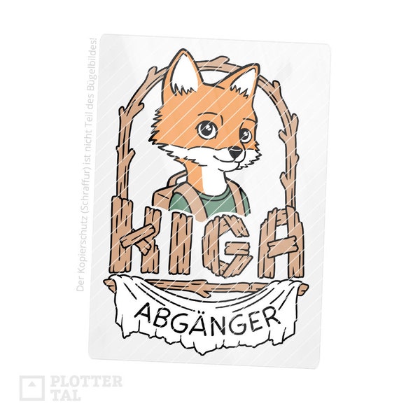 BÜGELBILD Fuchs "Kiga Abgänger" | Schulkind | Einschulung